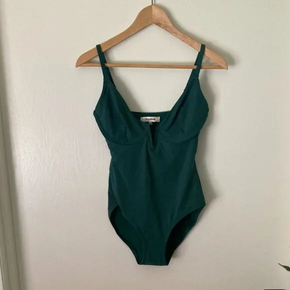 NWT POPILUSH Shapewear Solid Sculpting One-Piece Swimsuit - Picture 4 of 8